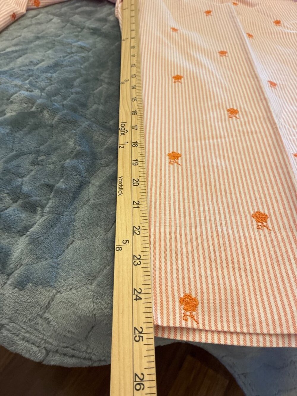 Vintage Evan Picone Woman 14W Capri Pants NWT Orange Stripe Embroidered Cotton C - Picture 6 of 11